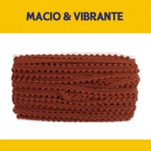 NYBC 10mm Pom Pom Ribbon (25 Meters) | For Use In Costumes, Headbands, And Clothing. - Havana Brown - 290 - Ver 3