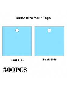 50/100 2.3-Inch Custom Square Hang Tags Jute Twine Printable DIY Paper Labels For Wedding Party Packaging, Thank You Tags - Pattern - View 78