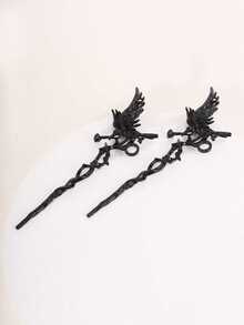 1个玫瑰翅膀造型烟嘴支架，个性化吸烟配件，耐热支架，适合作为圣诞节、情人节和新年礼物 - 彩色 - 查看 6