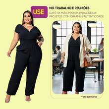 LIA ROSA Plus Size Jumpsuits - 駝色 - 查看 9