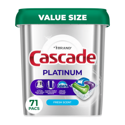 Cascade Platinum Pods Dishwasher Detergent  Fresh