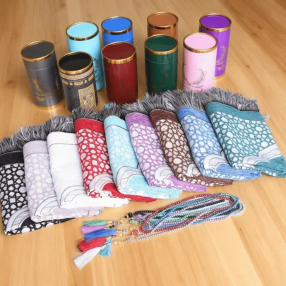 1 pièce Couverture de seau cadeau de vacances de Ramadan, couverture de style arabe, légère et portable