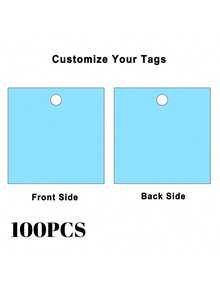 50/100 2.3-Inch Custom Square Hang Tags Jute Twine Printable DIY Paper Labels For Wedding Party Packaging, Thank You Tags - Pattern - View 28