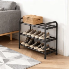 Multi-Tier Expandable Shoe Rack With Easy Assembly For Living Room, Bedroom, Hallway - Space Saving Storage Organizer With Sturdy Metal Frame For Home Use - Multicolor - View 7