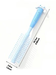 Ionic Ceramic Round Hair Brush, Official Licensed Anti-Static Heat-Resistant Hair Styling Tool With Soft Bristles, Ergonomic Handle For Comfortable Grip, Perfect For Detangling, Smoothing And Adding Volume To Hair, Ideal Gift For Anime Fans And Hair Care Enthusiasts, Suitable For Daily Use, Travel, Salon, Gift For Her, Popular Character Merchandise - Big Ear Dog Curling Comb - View 10