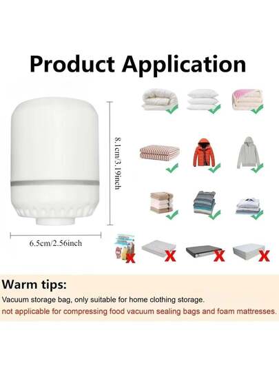 RAF Stofzuiger Machine, Bag, High Power Pump, Storage Bag. Of Ho hold Cabinets, Clothes, Tro rs, Blankets, Bedding, Etc. Electric Machine In Travel, Rooms, Dormitories. view 8