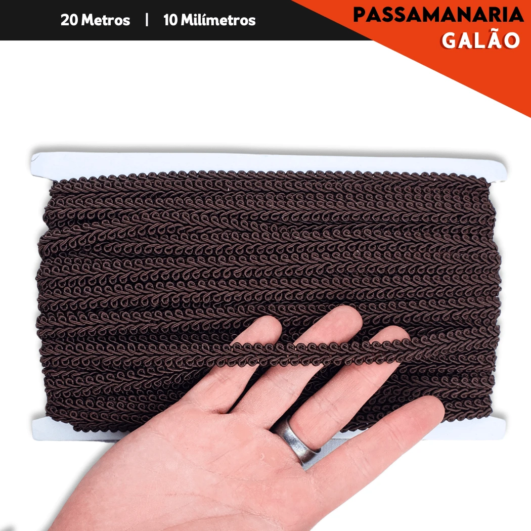 NYBC Trimming - 10mm Ribbon - 20 Meter Roll, Various Colors - 91 - Coffee Brown - 294 - View 1