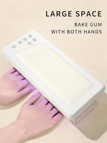 XEIJAYI 1pc Square LED Hand Pillow Nail Lamp UV Glue Dryer, Fast Nail Dryer Nail Polish Curing UV Lamp With For Finger Nails, Toe Nails Salon (White) - trắng - Xem 3