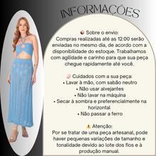 Cropped Top With Multi-Shape Tie Modal Top With Striped Tricot Summer Fashion  Faxinha Trico - Baby Blue - View 6