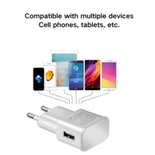 10W/5W USB Wall Charger, 5V 2A/5V 1A Power Adapter Universal, Chargeur Phone, USB EU Plug Cell Phone Charger Compatible With Samsung Galaxy , Power Bank, Apple Watc, Car Accessories-White/Black-2 PCS/1 Pc, Christmas - EU C Type Plug(220-240V) - View 5