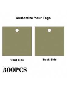 50/100 2.3-Inch Custom Square Hang Tags Jute Twine Printable DIY Paper Labels For Wedding Party Packaging, Thank You Tags - Pattern - View 83