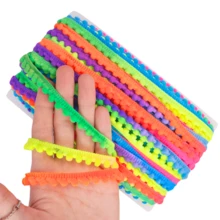 NYBC 10mm Pom Pom Ribbon (25 Meters) | For Use In Costumes, Headbands, And Clothing. - Multicolor - Mult1 - Ver 1