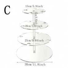 1pc Acrylic Transparent Champagne Tower Display Stand, Suitable For Party, Wedding, School Celebration - Transparent - View 11