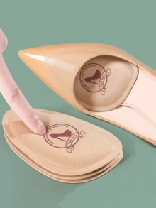 QKC 2pcs Soft Cushion Pad For High Heels, Anti-Slip Forefoot Insole For Women High Heels Women Pumps,Women Men Sneakers Shoes, Casual Shoes