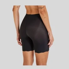 Bermuda Modeladora Longa Liz Shapewear Invisivel Não Marca Original cintura alta compreensão - Preto - Visão 5