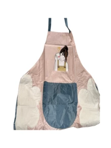 1 件居家可穿戴颈挂防水防油烹饪围裙，时尚无袖男女通用烹饪厨师制服