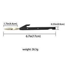 1 Set Of High-Quality, Thickened Stainless Steel Harpoon For Outdoor Fishing, Includes Two Rubber Bands, Outdoor Fishing Tools. - Black - View 2