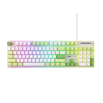 Combo de teclado y mouse para juegos MageGee, teclado de oficina de membrana con retroiluminación RGB verdadera, 104 teclas con panel de metal USB silencioso con cable, adecuado para portátiles con Windows
