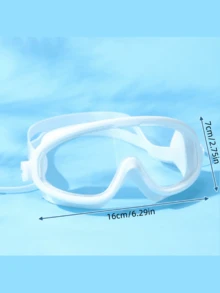 1 Pair Adult Large Frame Swimming Goggles, Anti-Fog, High Definition, Integrated Ear Plugs, Silicone Material, Swimming Equipment