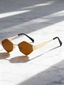 1pc Classic Square Frame Men's Glasses Small Frame Fashion Glasses, Suitable For Carnival Party, Street Photography, Tropical Beach Holiday, Beach Accessories, Beach Toys, Summer Beach Resort, Outdoor, Travel