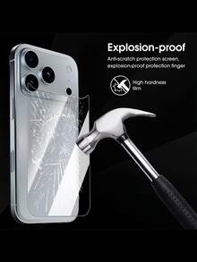4-In-1 2-Pack Privacy Anti-Spy Tempered Glass Screen Protector For IPhone 17 Air 16 Pro 15 14 13 12 11 Pro Max, Bubble-Free, Oil-Resistant Coating, Full Screen Coverage, Easy Installation, High Hardness, Rounded Edge Anti-Dust Design, Privacy Glass Film, Includes 1 Piece Camera Lens Protector, Compatible With Protective Case, Also Includes 1 Piece Rear Cover Tempered Glass Film. - 4IN1 - View 8