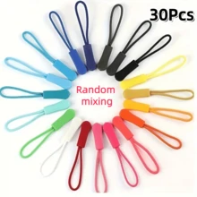 50/100 Pcs Mixed Color Zipper Pull Replacement Tags, Durable Zipper Cord Extender Fixing Clips, Suitable For Suitcases, Backpacks, Jackets, Wallets, Handbags - Assorted Color Zipper Pulls Set - Multicolor - View 18