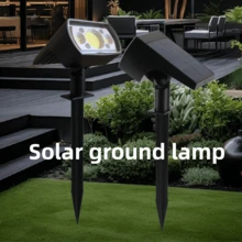 2/4pcs Solar Powered Pathway Lights, 64 LED Cool White, 3 Brightness Modes, Solar Powered Auto On/Off, Suitable For Garden, Park, Patio, Yard, Driveway, Lawn - Black - View 3