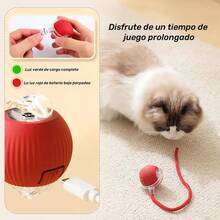 3 piezas Paquete de Juguete de Bola Interactiva Recargable por USB para Gatos, Bola Eléctrica Automática Rodante, Juguete para Perro/Gatito, Regalo de Cumpleaños, Juguete Masticable Inteligente con Cola Automática, Bola de Persecución Inteligente de unicolor para Gatos, Juguete Interactivo para Gatos, Juguete para Gatos Adultos - Multicolor - Ver 6