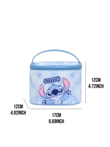 Túi đựng mỹ phẩm tròn màu xanh dương hình Stitch, thiết kế nhân vật hoạt hình Kawaii, nội thất rộng rãi và ngăn nắp, khóa kéo và đường may chắc chắn, túi đựng đồ vệ sinh cá nhân tiện dụng khi đi du lịch, màu sắc tươi tắn không phai, vật dụng không thể thiếu cho fan, đồ dùng trang điểm hàng ngày thiết yếu, món quà sinh nhật dễ thương cho bạn gái, người yêu thích mỹ phẩm, hộp đựng đồ trang điểm di động đa năng. - Màu xanh lam - Xem 3
