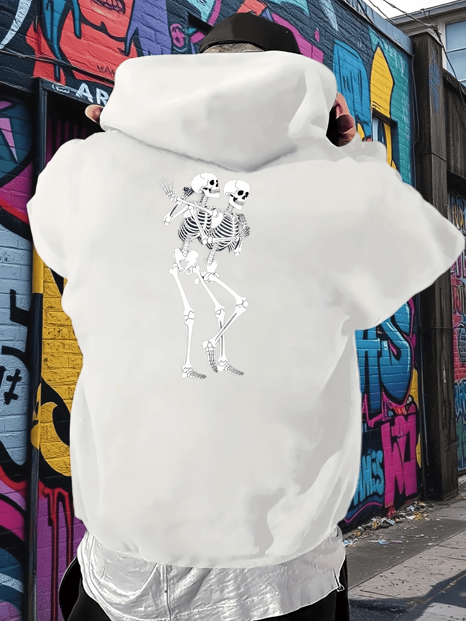 Sudadera con Capucha para Hombre de Primavera y Otoño Diseño Básico Imprescindible en Tu Armario Sudaderas para Hombre - Blanco - Ver 1