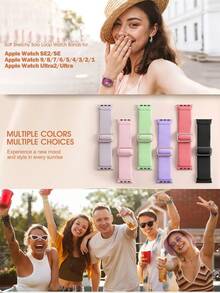 chinbersky 3 Packungen Dehnbares Solo Loop Band kompatibel mit Apple Watch Band 38mm 40mm 41mm 42mm 44mm 45mm 46mm 49mm für Frauen Männer, verstellbarer Sport Elastik Nylon Armband für Series Ultra/SE/10/9/8/7/6/5/4/3/2/1