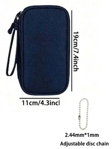 1pc Multi-Functional Nylon Toiletry Bag, Handheld Organizer Bag With Multiple Pockets & Mesh Divider, Large Capacity Wallet, Big Size Double Zipper Toiletry Pouch, Unisex, Essential For Short Trips, Travel, Back To School, Water-Resistant Electronics Storage Bag - Multicolor - View 4