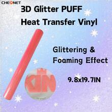 Pegatinas de vinilo con brillo 3D blanco CHEONET - Multicolor, adecuadas para camisetas DIY, bolsas, decoraciones navideñas, suministros para bodas DIY, vinilo de transferencia térmica para todas las máquinas de corte, fácil de cortar - Multicolor - Ver 40