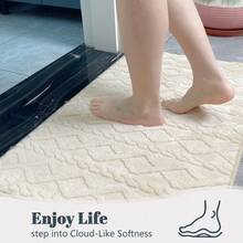 Thảm chống trượt phòng tắm, thảm trải sàn thấm hút trang trí nhà cửa phòng tắm, thảm hình thoi dày mềm mại cho phòng tắm, phòng giặt, phòng ngủ, lối vào, bồn tắm, thảm nhỏ chống trượt nhanh khô - Màu Khaki - Xem 8