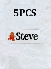 1/3/5pcs Personalized Labels, Christmas Pattern Name Stickers, Multiple Sizes Available, Customized Name Label Stickers, Custom Stickers, Name Stickers, Date Stickers, DIY Gifts, Handmade, Handwritten Font, Wedding Stickers, Gift Stickers. Customizable Holographic Name Stickers, Suitable For Water Bottles. - Multicolor (Christmas Style) - View 23