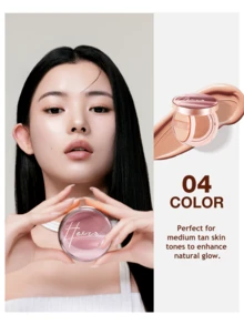 HEXZE 15克气垫粉底液，高遮瑕力，持妆长达16小时，防水，买一送一替换装 - 04 杏仁 - 查看 9