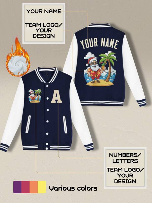 Women Baseball Jacket Varsity Uniform Unisex Adult Long Sleeve Casual Loose Cardiga,Family Sets, Team Uniforms, Christmas Uniforms