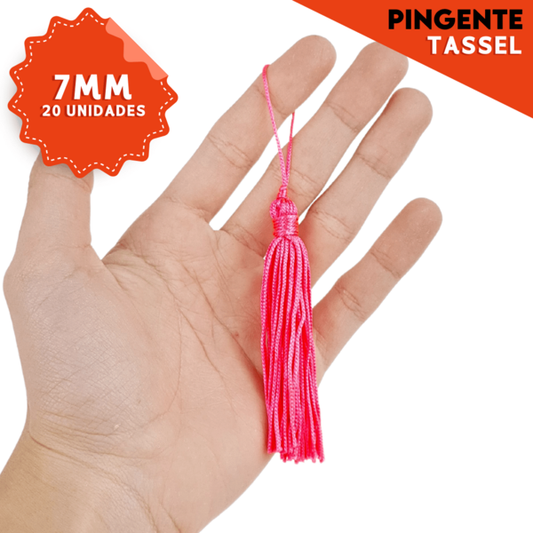 Pingente De Seda Tassel 7 Cm - Franja - Pacote Com 20 Unidades - Diversas Cores