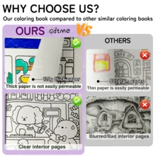 GDTME [Christmas Room] Pearlescent Thick Paper Coloring Book, 7.87 * 7.87 Inches, 24 Page Bedtime Drawing And Sleep Aid Coloring Book, With Exquisite Patterns And Clear Lines, Adult Coloring Book, Suitable For Parties, Festivals, Events, Exquisite Gifts, Birthday Gifts, Christmas Gifts