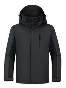CAMEL CROWN Women's Waterproof Warm Ski Jacket With Fleece Lining And Hood, Winter Ski Wear - Phantom Black Dark Gray - View 7
