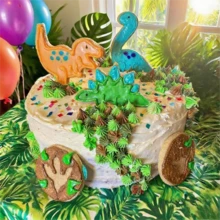 8pcs Stainless Steel Dinosaur Cookie Cutter Set Jurassic Baking Molds For Kids' Dinosaur-Themed Birthday Parties, Chocolate Making, Christmas Decorations, DIY Cakes & Festive Treats | Kitchen Gadgets And Accessories, Gift Box Package