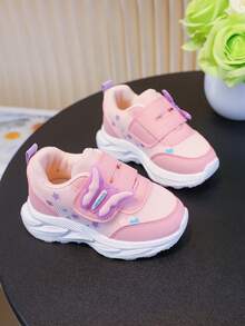 1 Pair Kids Fashion Sneakers, Spring New Korean Style Children Casual Shoes, Versatile For Boys And Girls - Pink - View 7