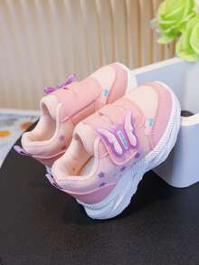 1 Pair Kids Fashion Sneakers, Spring New Korean Style Children Casual Shoes, Versatile For Boys And Girls - Pink - View 3