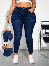 Jeans elásticos de talla grande para mujer, pantalones vaqueros tipo skinny, comodidad y Moda en uno