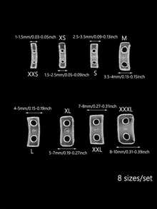 8个隐形透明戒指调节器，适用于松动戒指，戒指尺寸调整器，适用于任何戒指，可调节工具