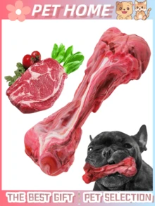 Unbreakable Dog Toys For Aggressive Chewers, Extremely Hard Toys For Small/Medium/Large Breeds, Original Dog Bone Chew Toys, Durable Dog Toys, Tough Dog Toys, Meat Flavored, Prepared Dog Bones Keep Dogs Busy - Large Rubber Realistic Dog Bone Pet Supplies,