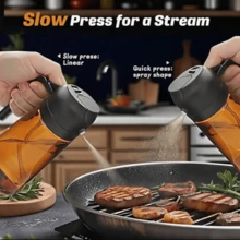 1pc Olive Oil Dispenser, 2-In-1 Cooking Oil Spray Bottle With Pump, 16oz/470ml Glass Oil Sprayer, Oil Dispenser And Oil Spray Bottle Suitable For Kitchen, Salad, Frying, And Grilling - Multicolor - View 4