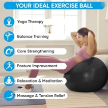 Anti-Burst Smooth Yoga Ball, Sports Fitness Ball, Inflatable Balance PVC Yoga Ball, Fitness Ball