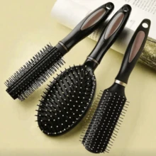 3 pièces Set de brosses à coussin d'air - Comprend une brosse plate, une brosse démêlante et un étui de brosse. Convient aux hommes et aux femmes, pour cheveux mouillés/secs/bouclés/lisses. Brosse à coussin d'air ovale, brosse à friser ronde, brosse à nervures, brosse de mise en forme antistatique. Excellent cadeau pour la famille et les amis - Brosses, peignes, brosses à cheveux, brosse démêlante, brosse boule - Multicolore - Voir 2