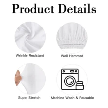3pcs/Set, Cylinder Stand Covers Flexible Cylinder Pillar Dessert Stand Cloth Covers Photo Backdrop For Party Wedding Or Birthday Event Decor (Only Cloth Cover) - 玫瑰紅 - 查看 4